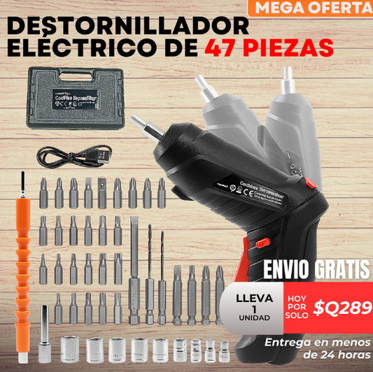 DESTORNILLADOR INALAMBRICO 47 PIEZAS