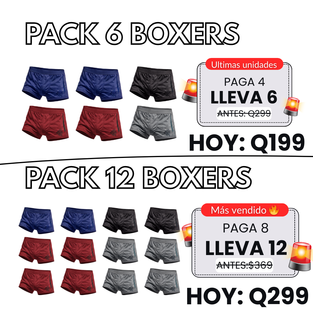Combo Boxer confort pro en 94% algodon