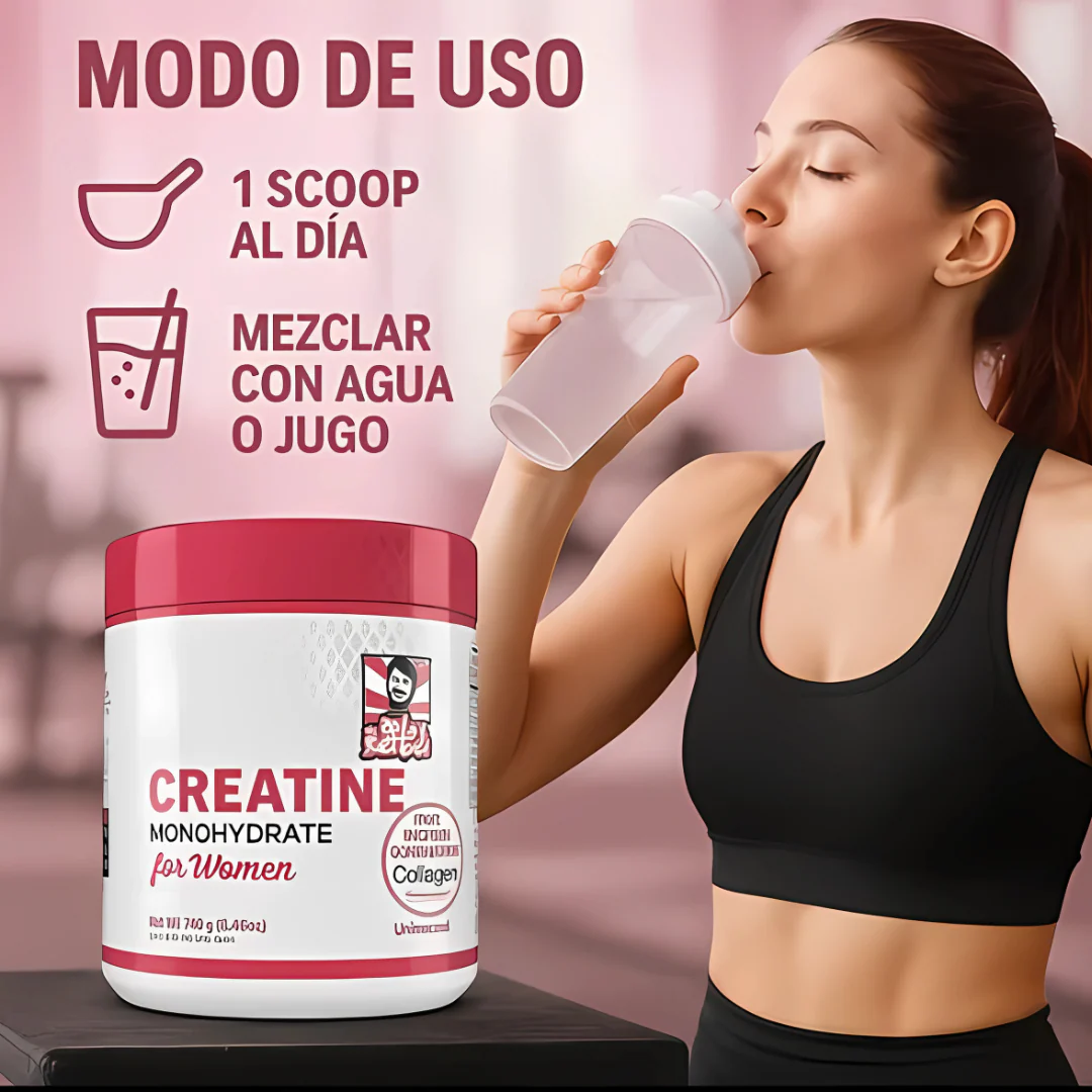 Creatina monohidratada For women + Colageno ORIGINAL