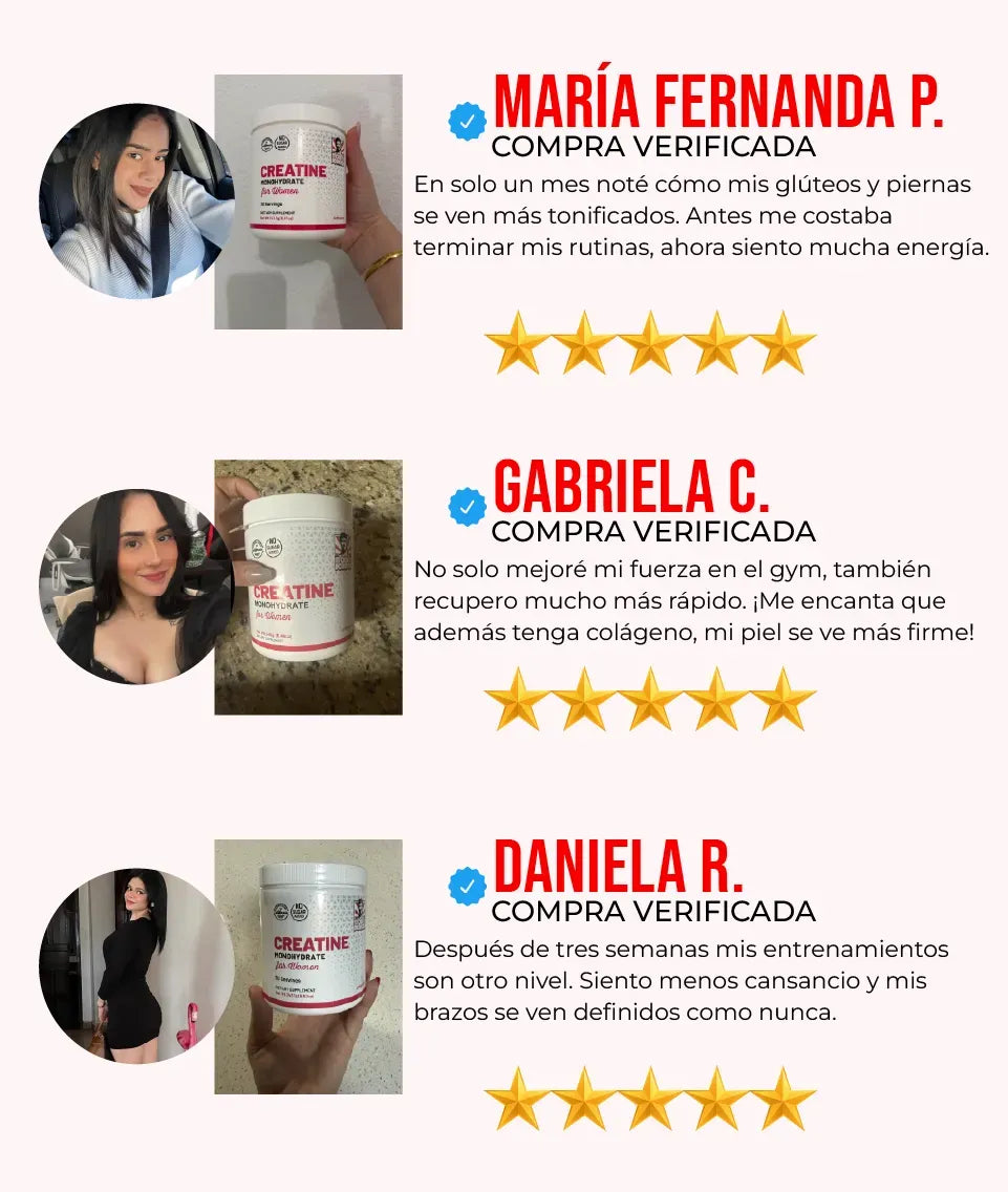Creatina monohidratada For women + Colageno ORIGINAL